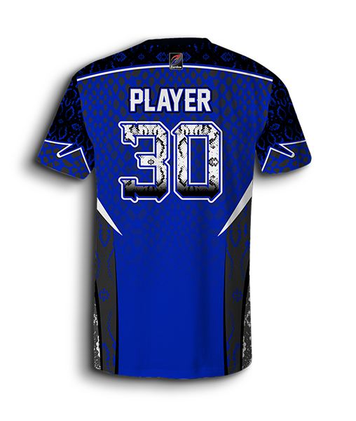 blue crew-neck softball jersey - custom 