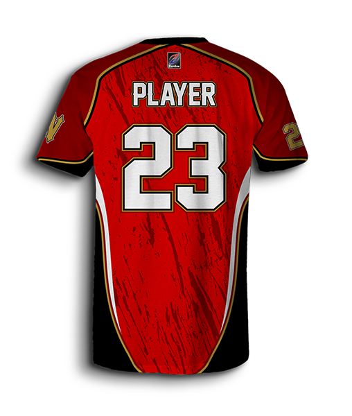 red softball jersey sublimated - full 